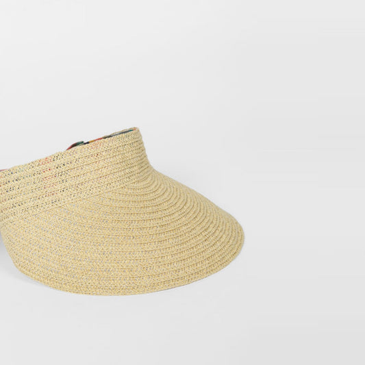- Swirl Woven Visor - Tan