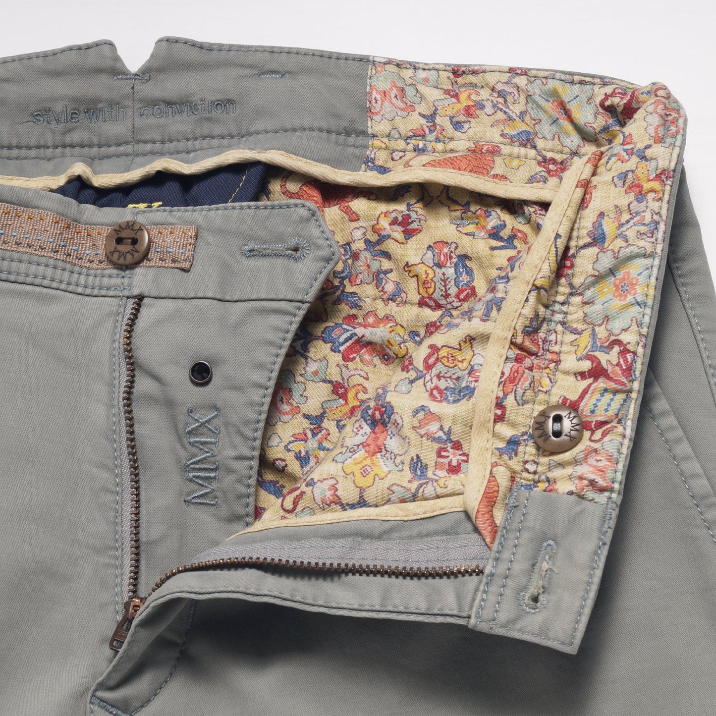 - Apus - Slim Stretch Trousers - Green