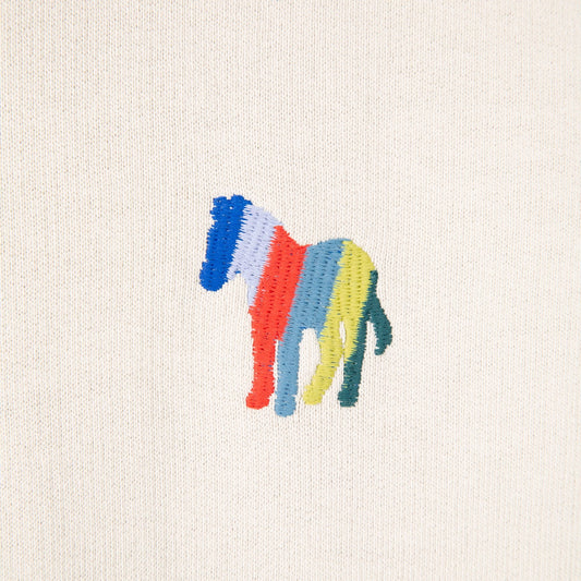 - Embroidered Zebra Hoody - Off White