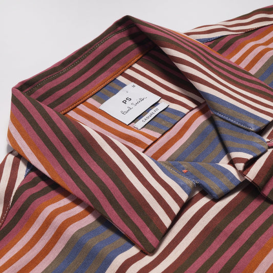- Casual Fit Striped Shirt - Multicolour