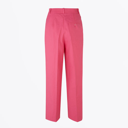 - Saoirse Wide Leg Trousers - Honeysuckle Pink