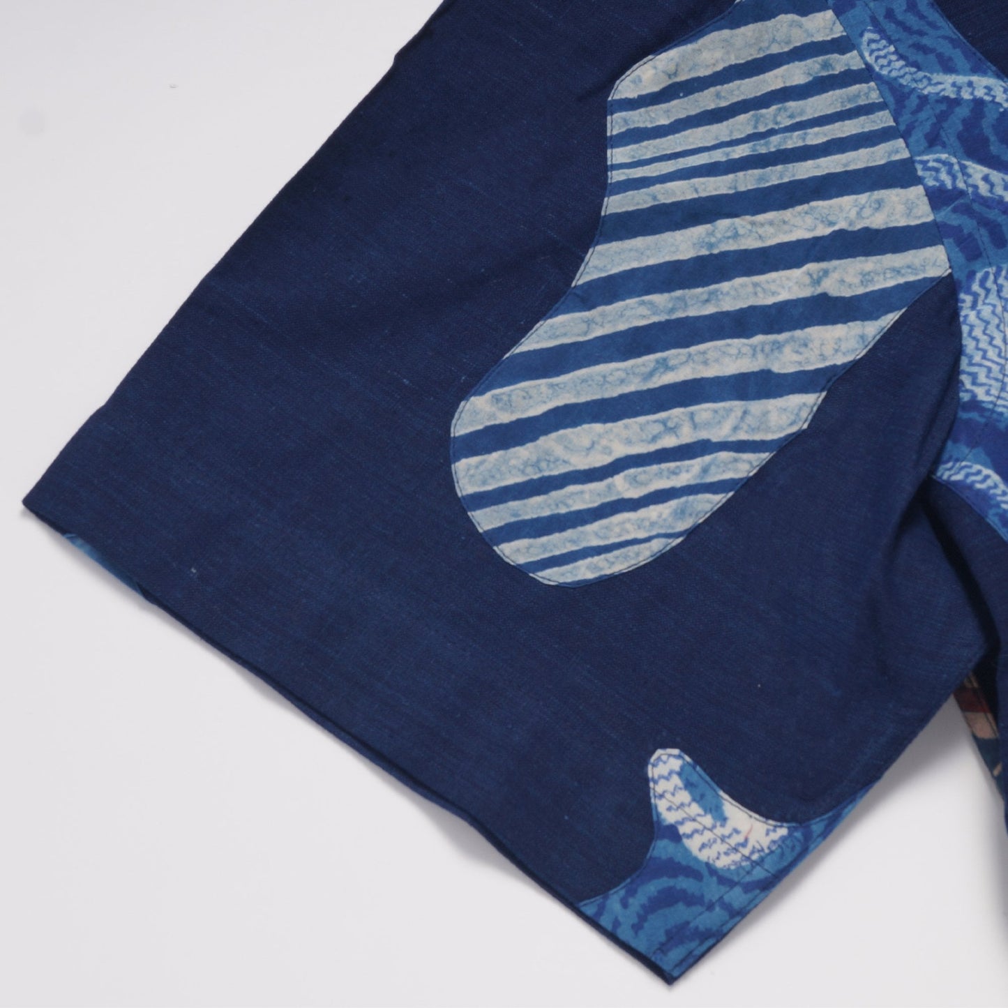 - Ronen Lake Patchwork Khaki Shirt - Indigo