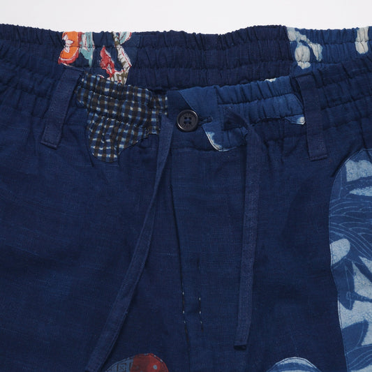 - Sid Ronen Lake Patchwork Khaki Shorts - Indigo