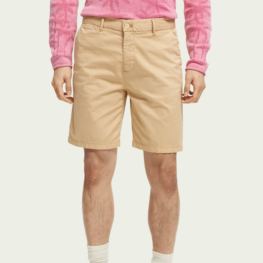 - Stuart - Pima Cotton Shorts - White Sand