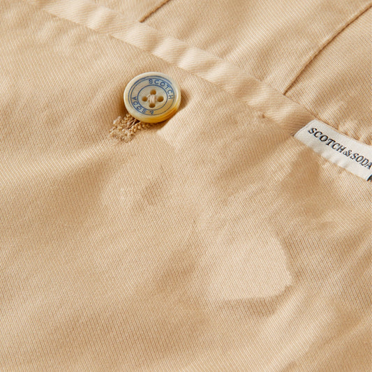 - Stuart - Pima Cotton Shorts - White Sand