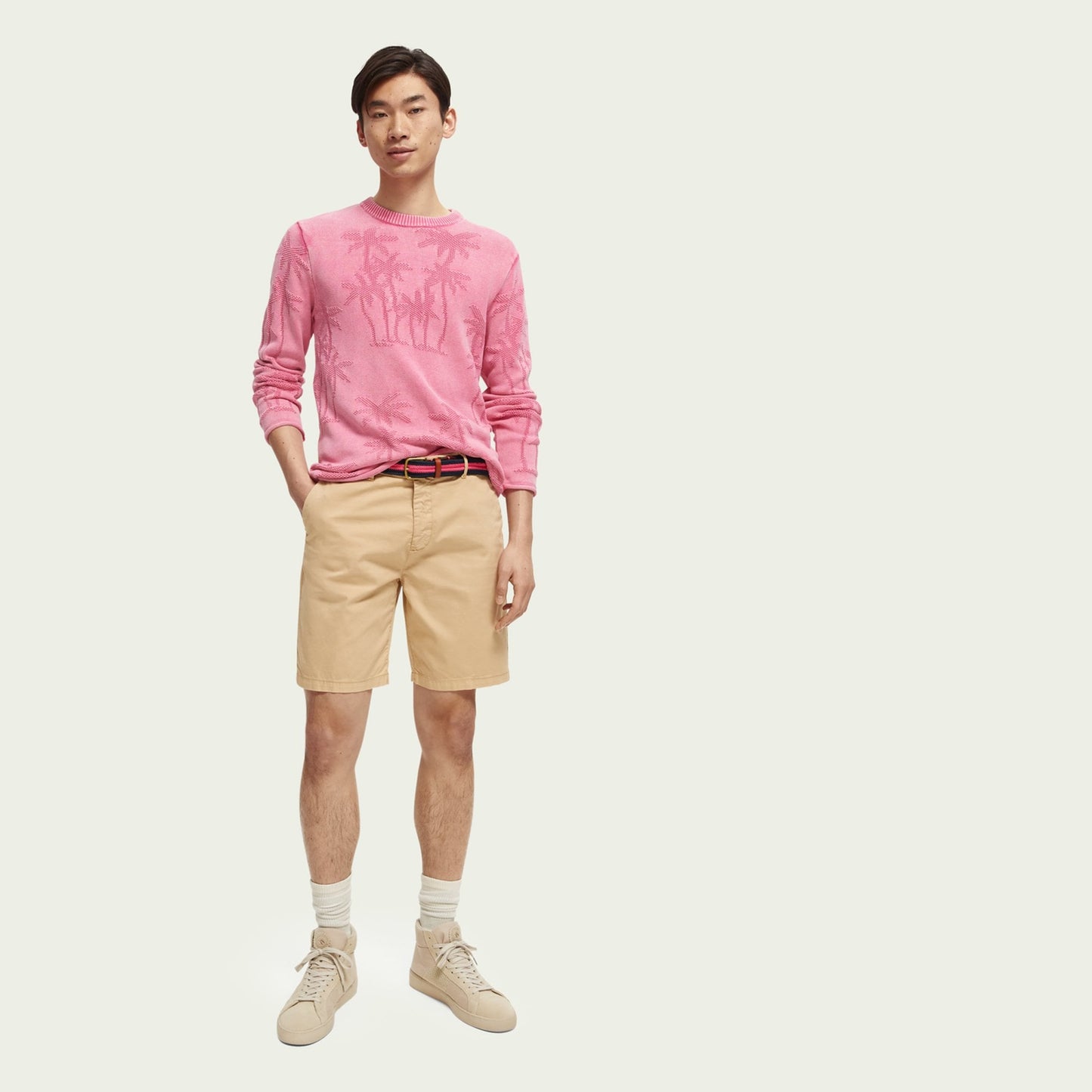 - Stuart - Pima Cotton Shorts - White Sand