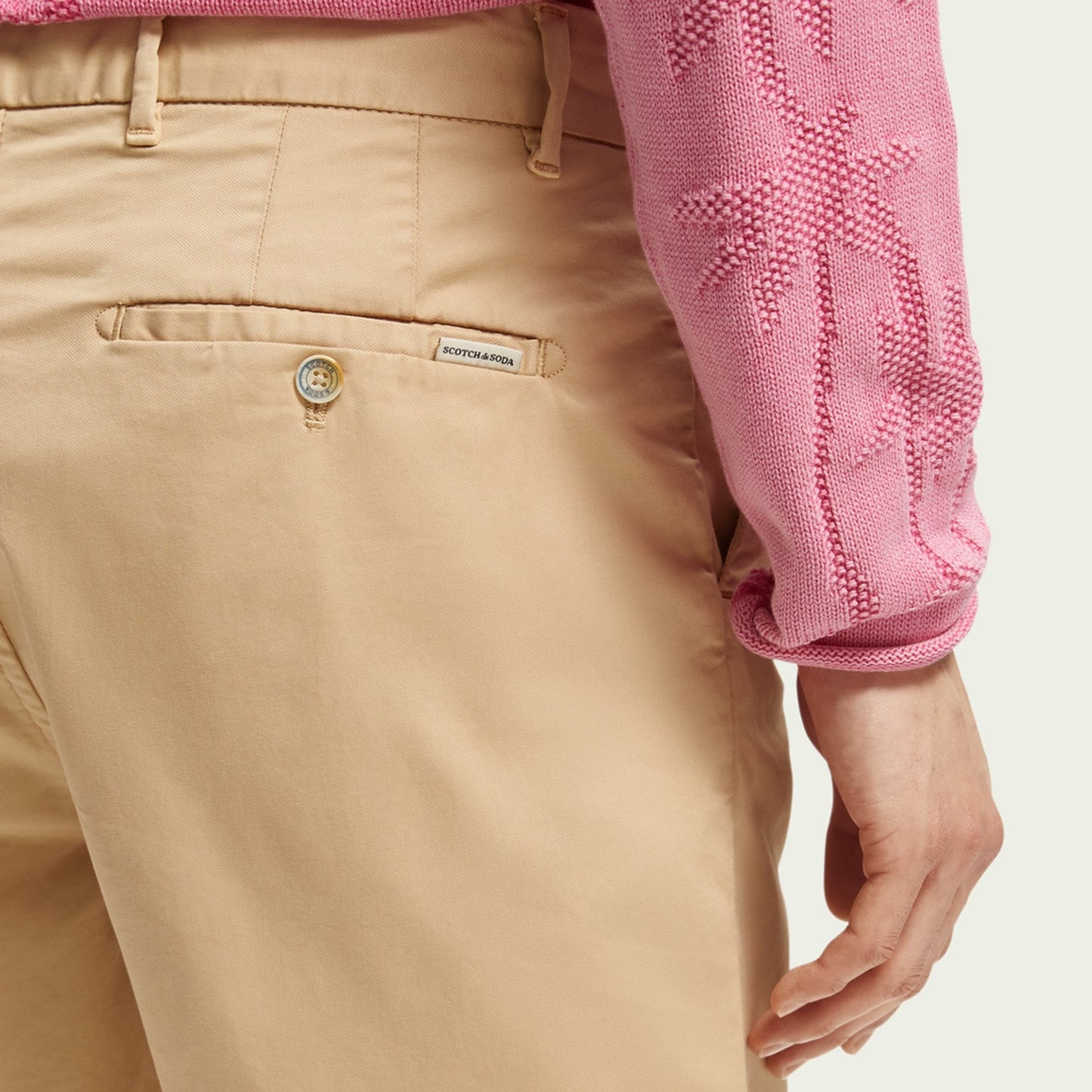 - Stuart - Pima Cotton Shorts - White Sand