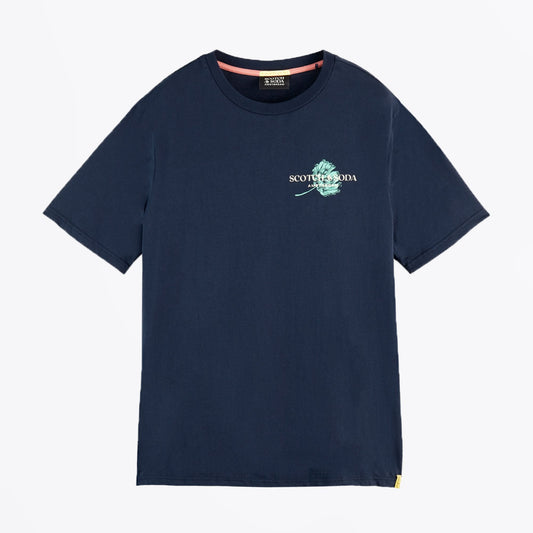 Graphic Crew Neck T-Shirt - Navy