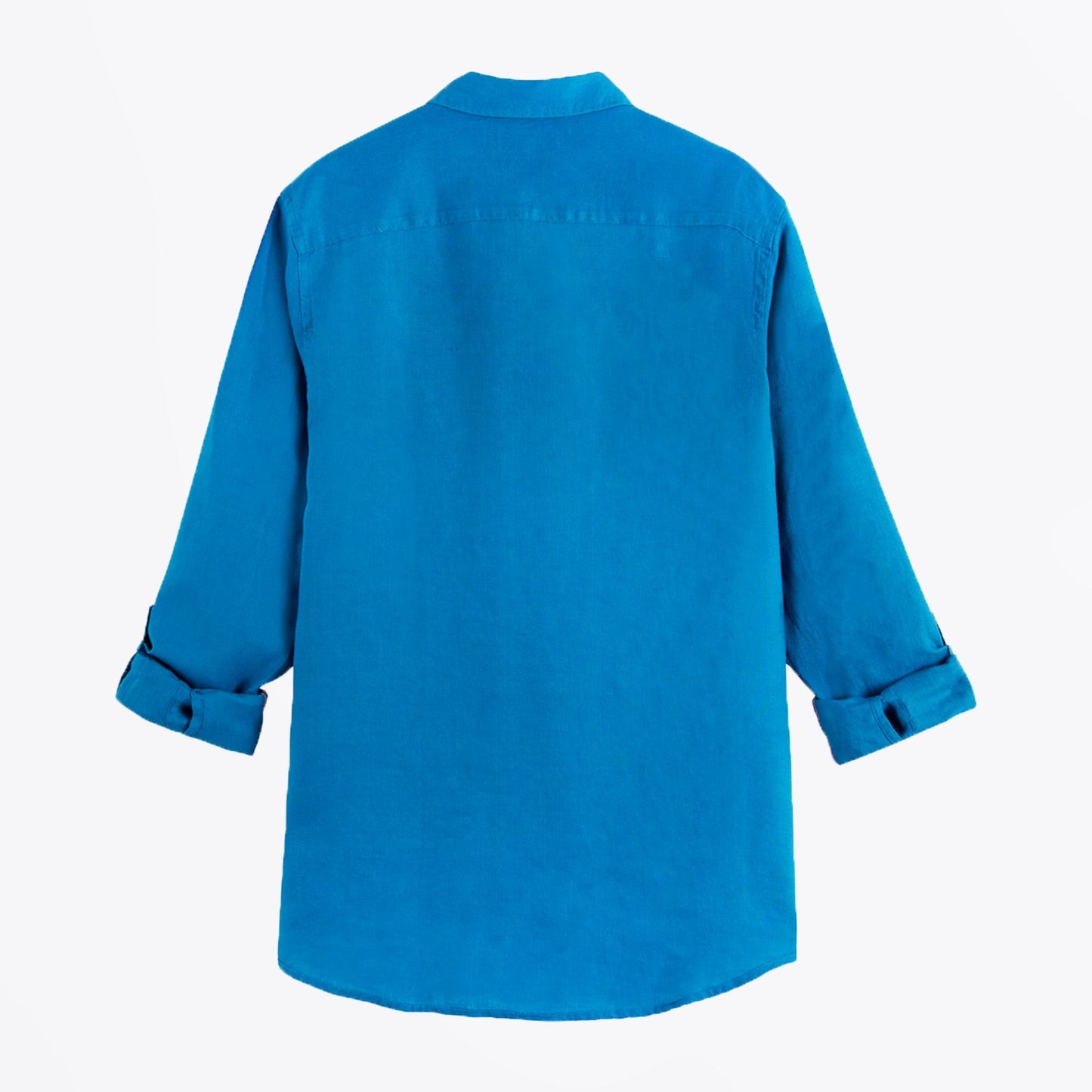 - Regular Fit Linen Shirt - Blue