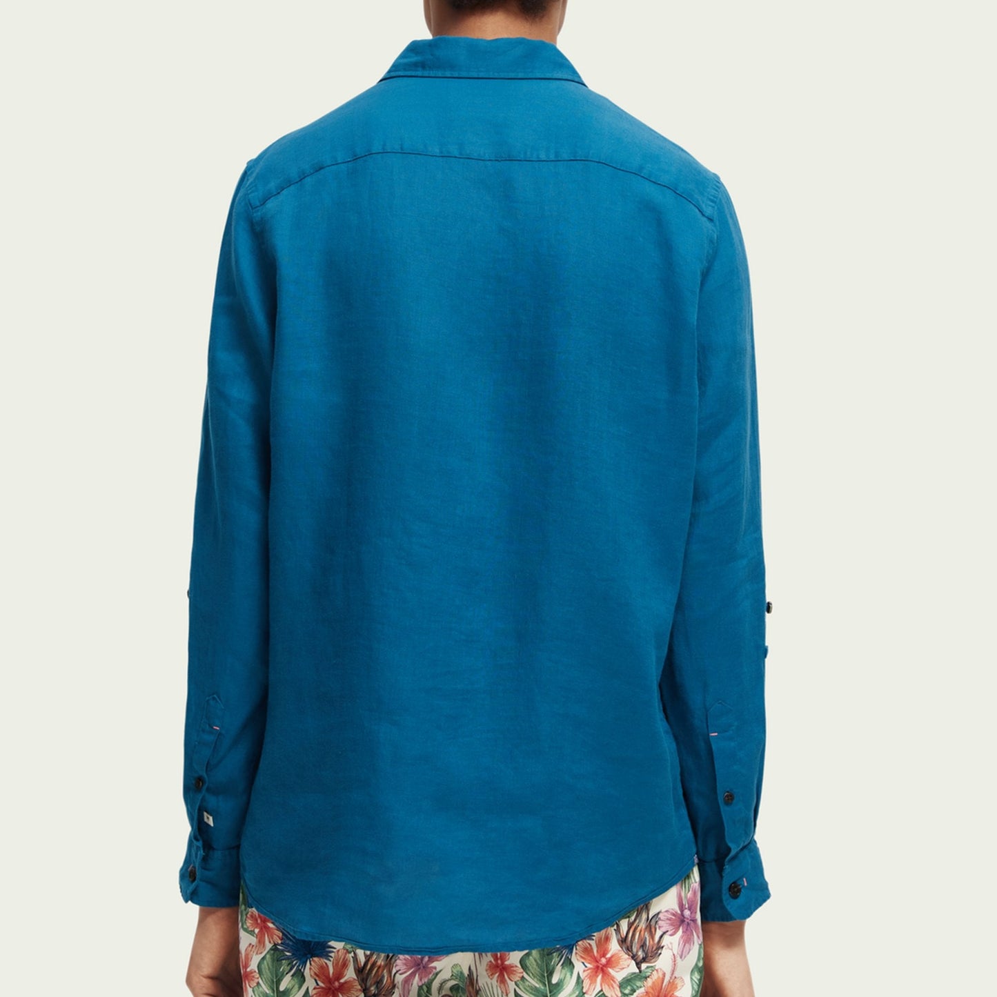 - Regular Fit Linen Shirt - Blue