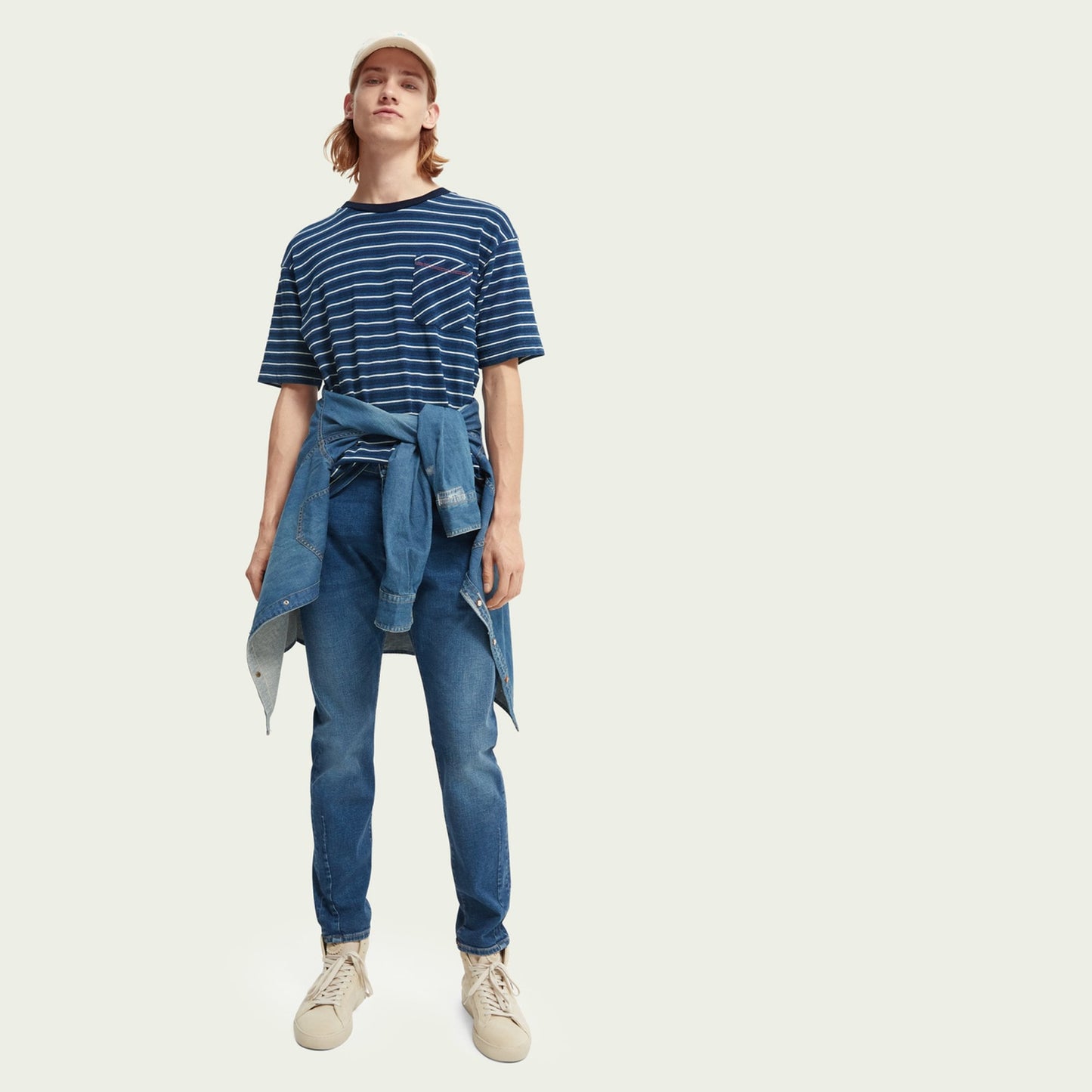 - Indigo Striped Tee - Combo A