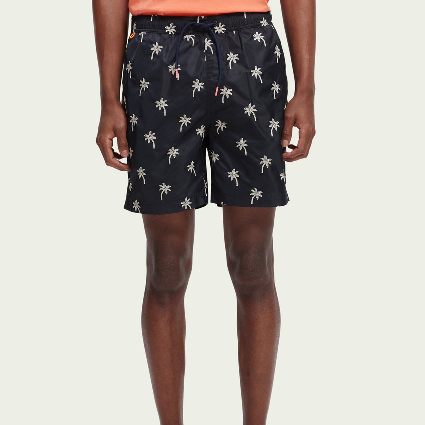 - Palms Embroidered Swim Shorts - Navy