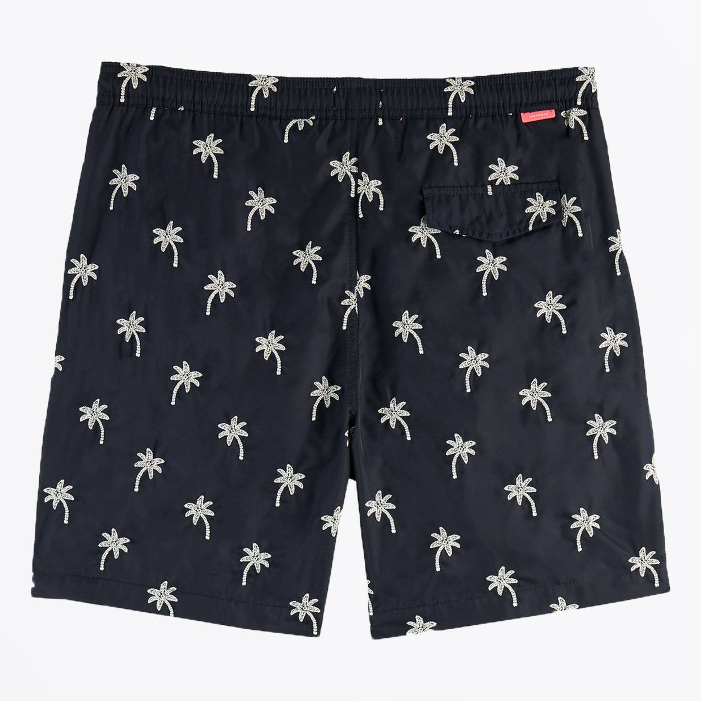 - Palms Embroidered Swim Shorts - Navy