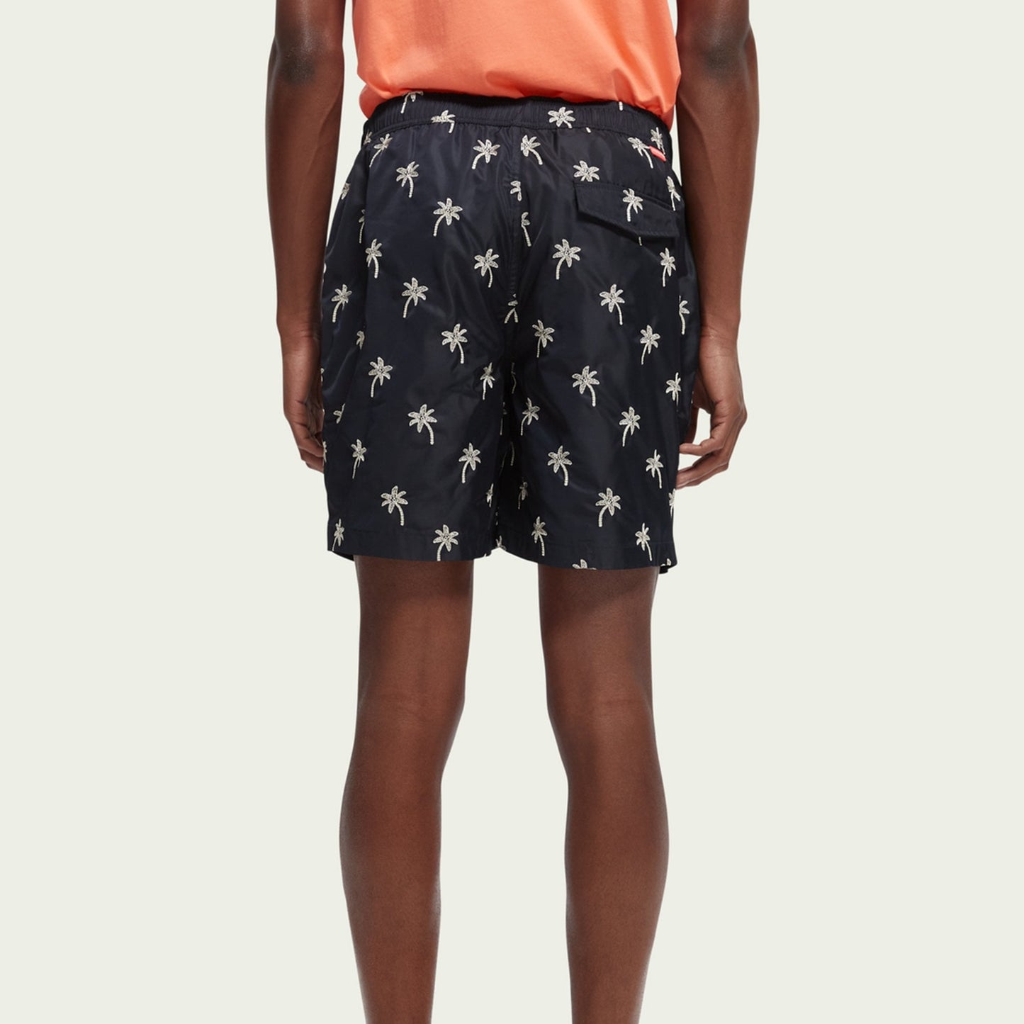 - Palms Embroidered Swim Shorts - Navy