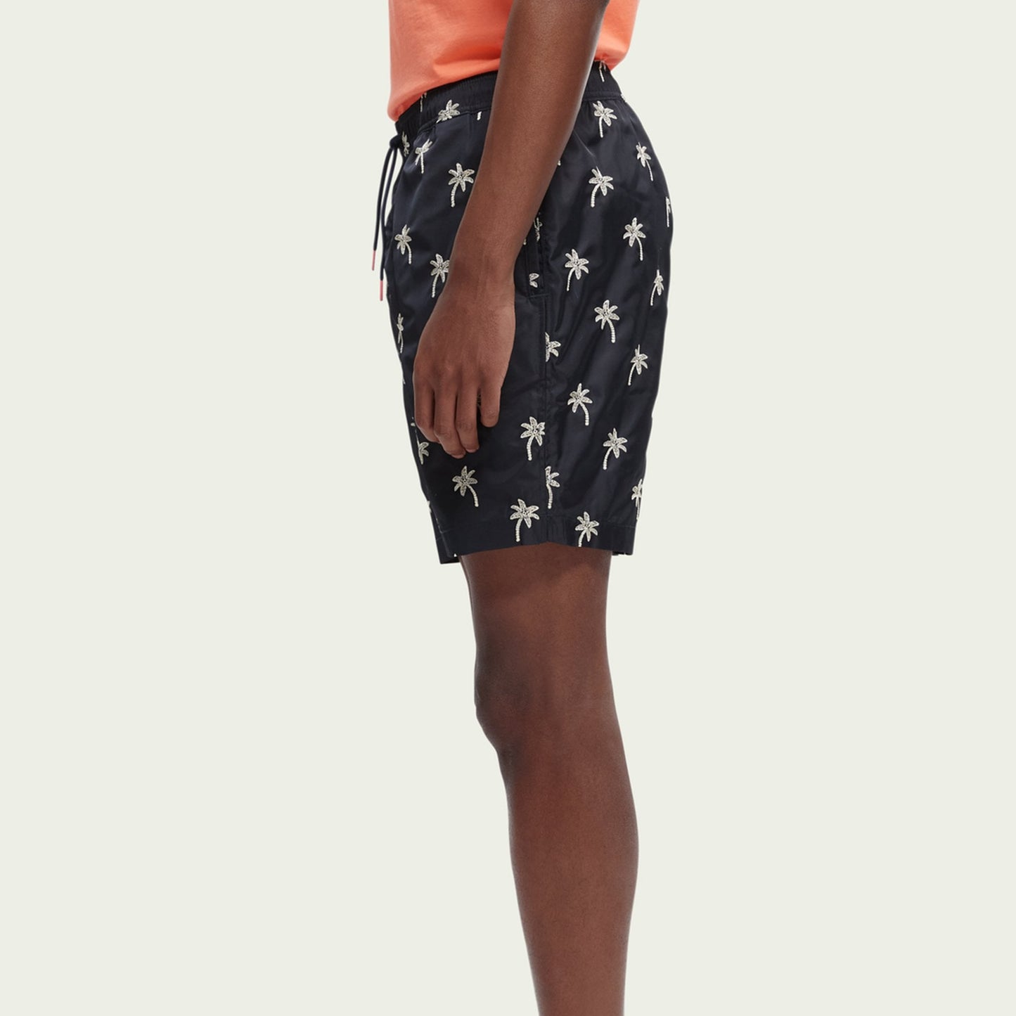- Palms Embroidered Swim Shorts - Navy