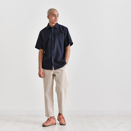 - Drum Window Check Shirt - Navy
