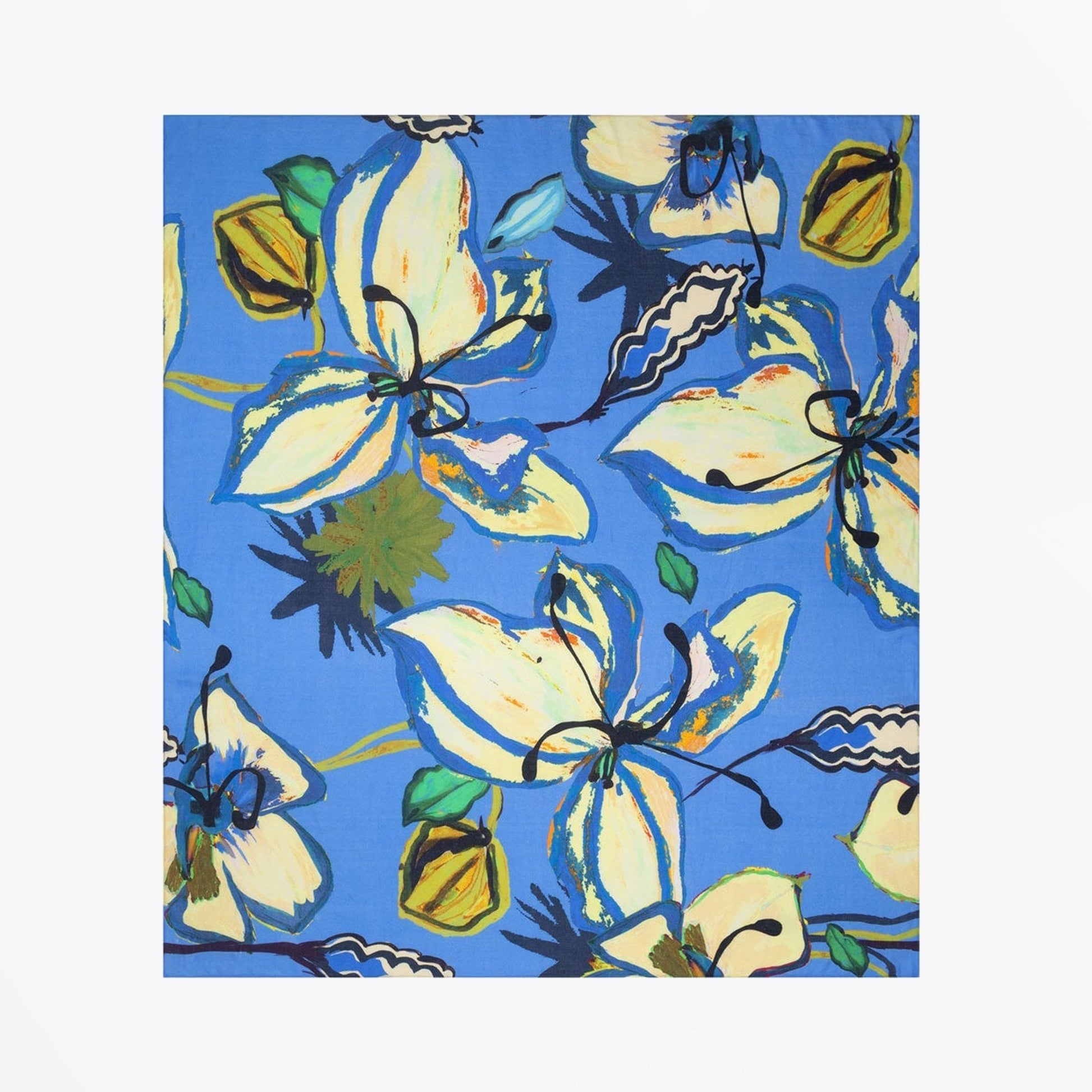 Pom Lily Shawl - Marina Blue