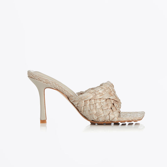 Lennon High Heel Shoes - Natural