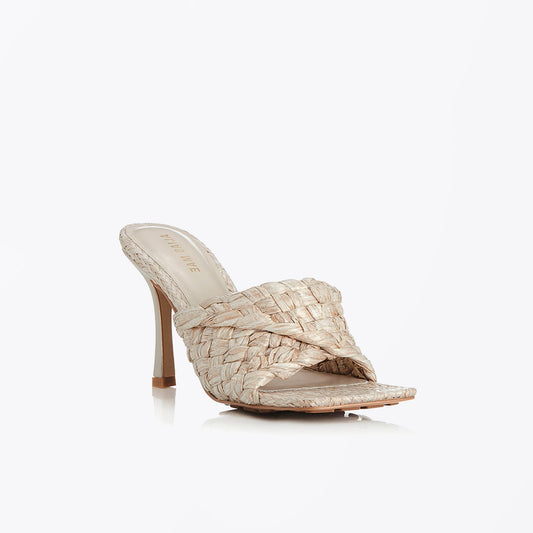 Lennon High Heel Shoes - Natural