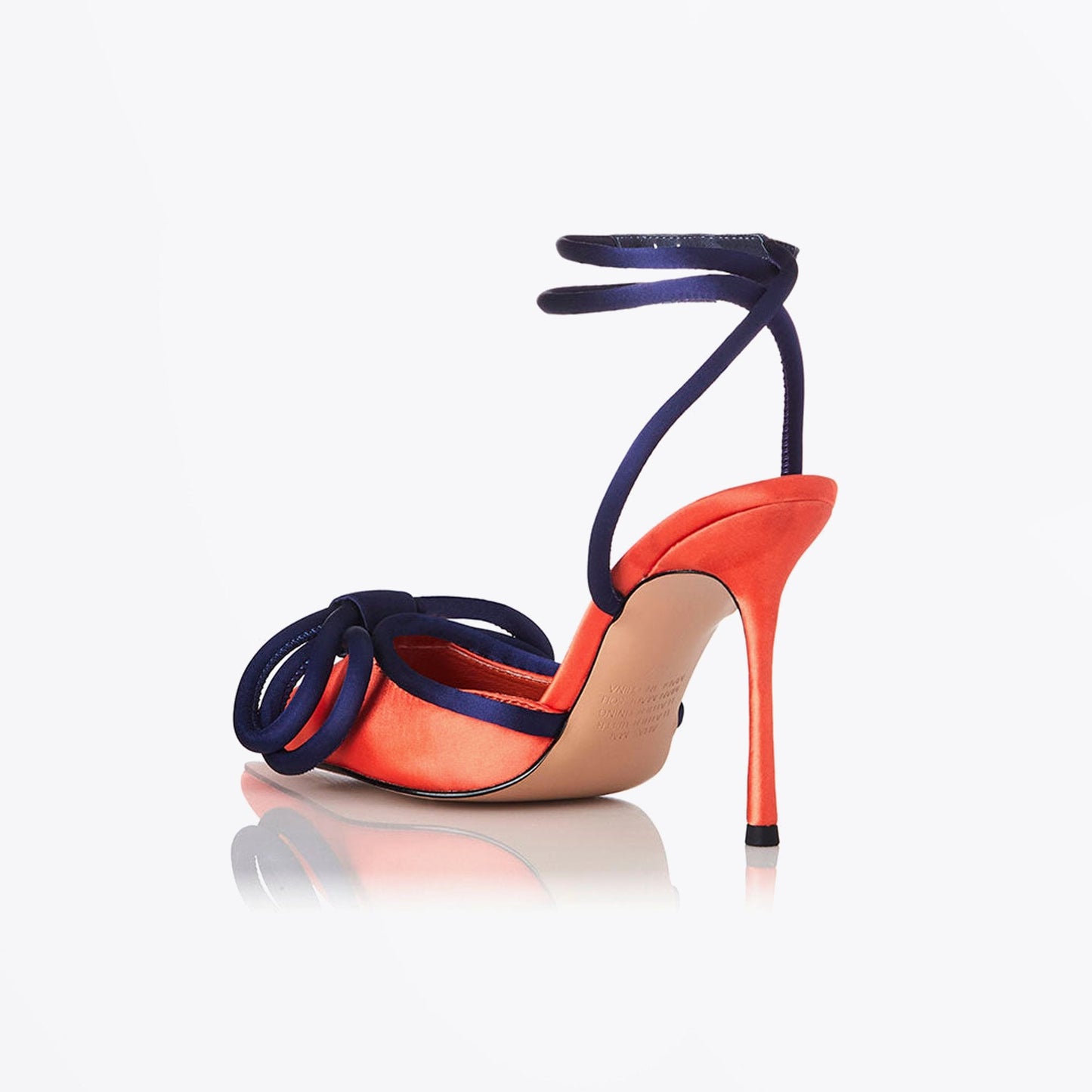 - Bowie High Heel Shoes - Satin Orange