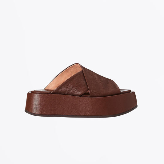 - Yoko Platform Wedge - Tan