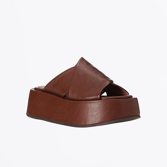 - Yoko Platform Wedge - Tan