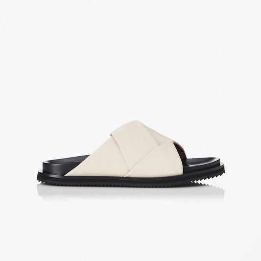 - Solaris Leather Slides - Bone
