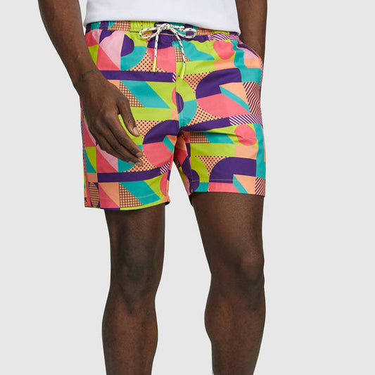 Henry Deco Swim Trunks - Coral Gables