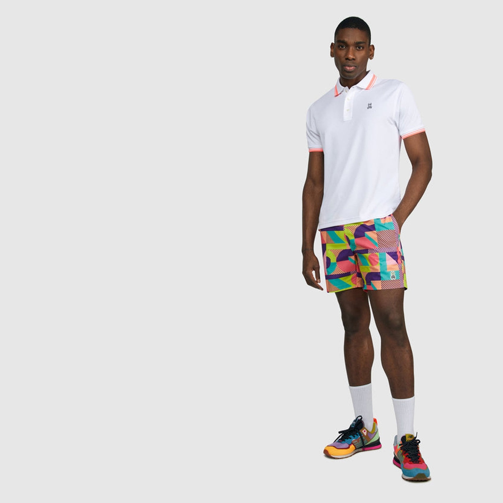 Psycho Henry Deco Swim Trunks - Coral Gables