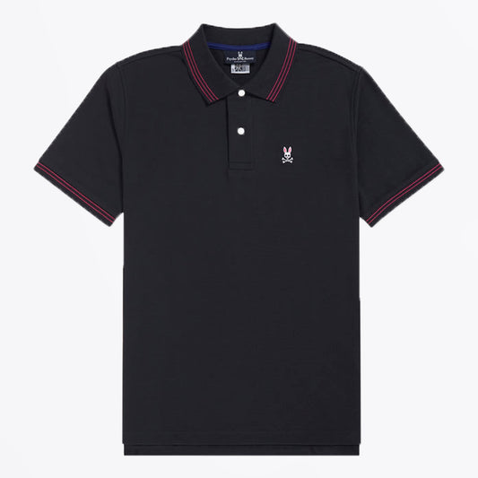 - Anthony - Neon Tipped Polo - Navy