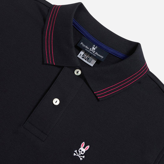 - Anthony - Neon Tipped Polo - Navy