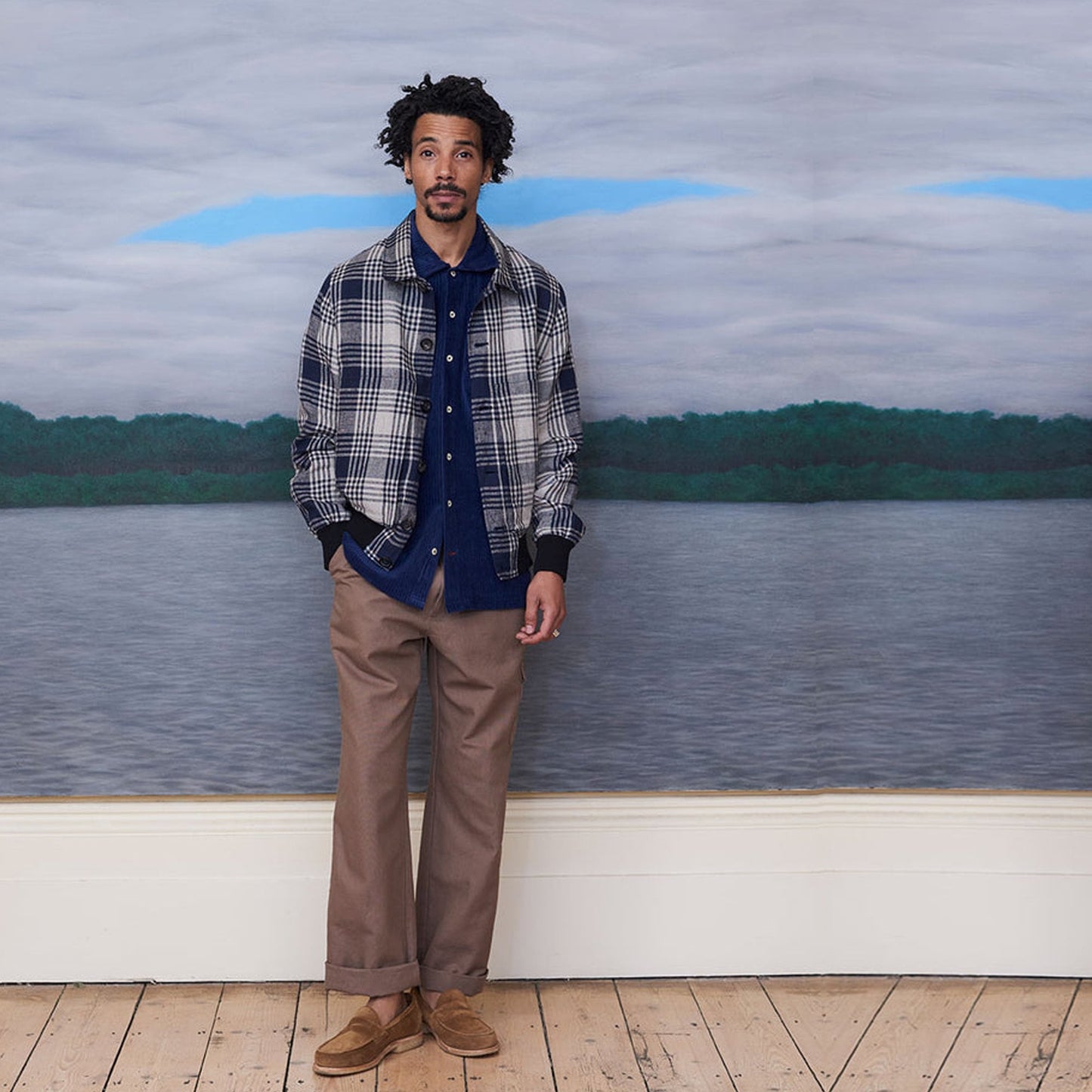 - Cannon Linfield Bomber Jacket - Navy