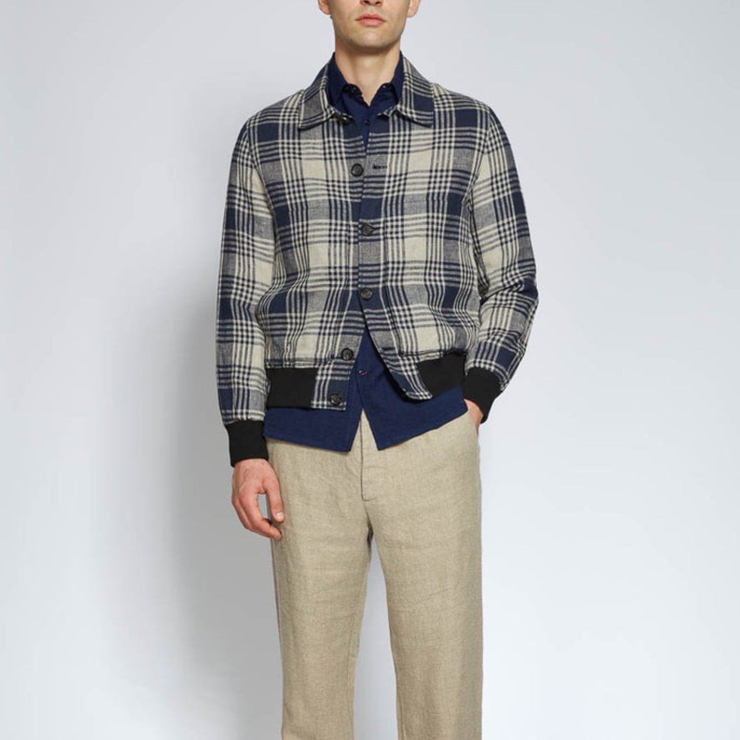 - Cannon Linfield Bomber Jacket - Navy