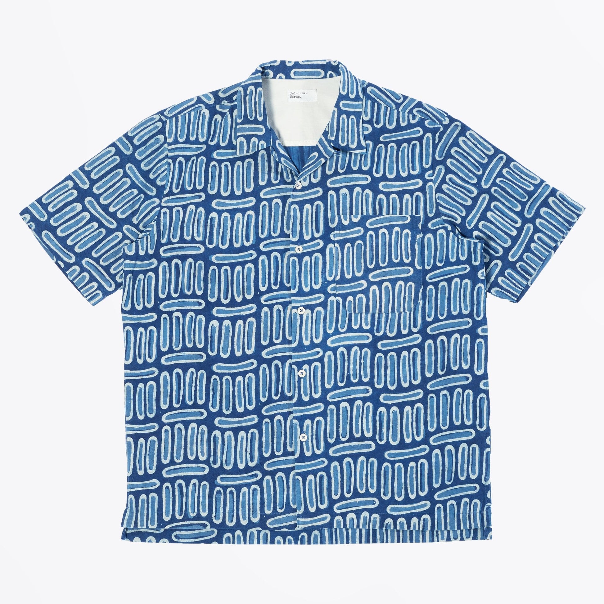 Universal - Hand Block Camp Shirt - Indigo