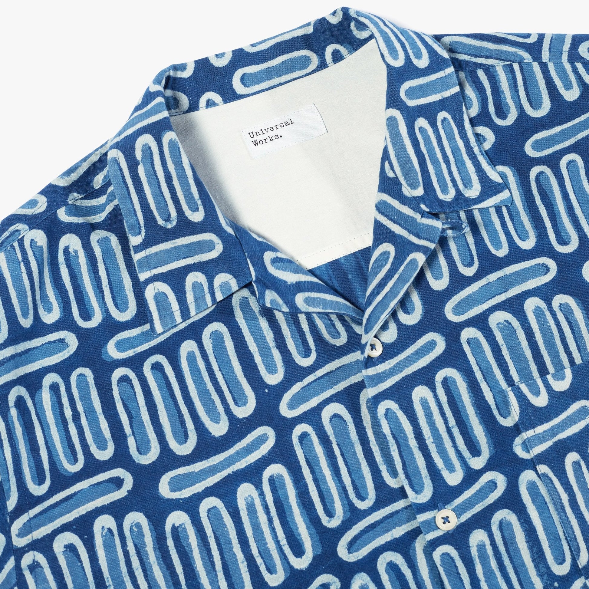Universal - Hand Block Camp Shirt - Indigo