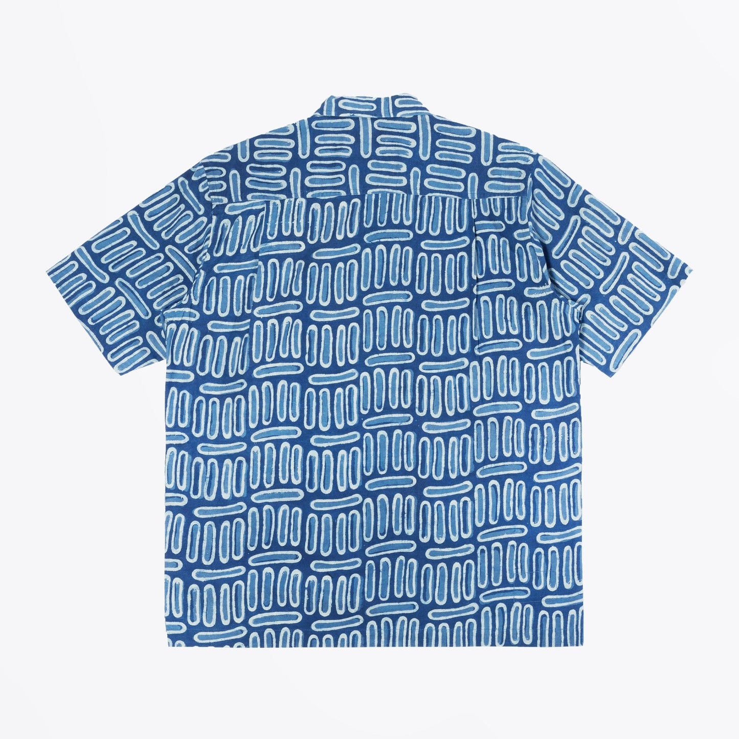 - Hand Block Camp Shirt - Indigo
