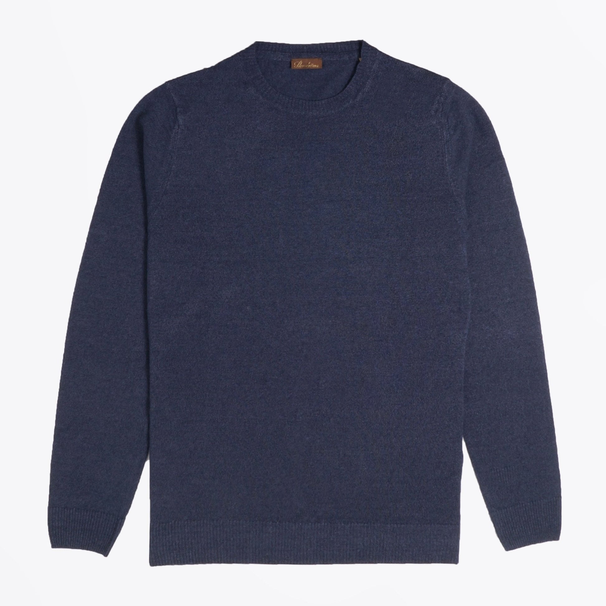 Stenstroms - Merino Linen Crew Neck Pullover - Navy