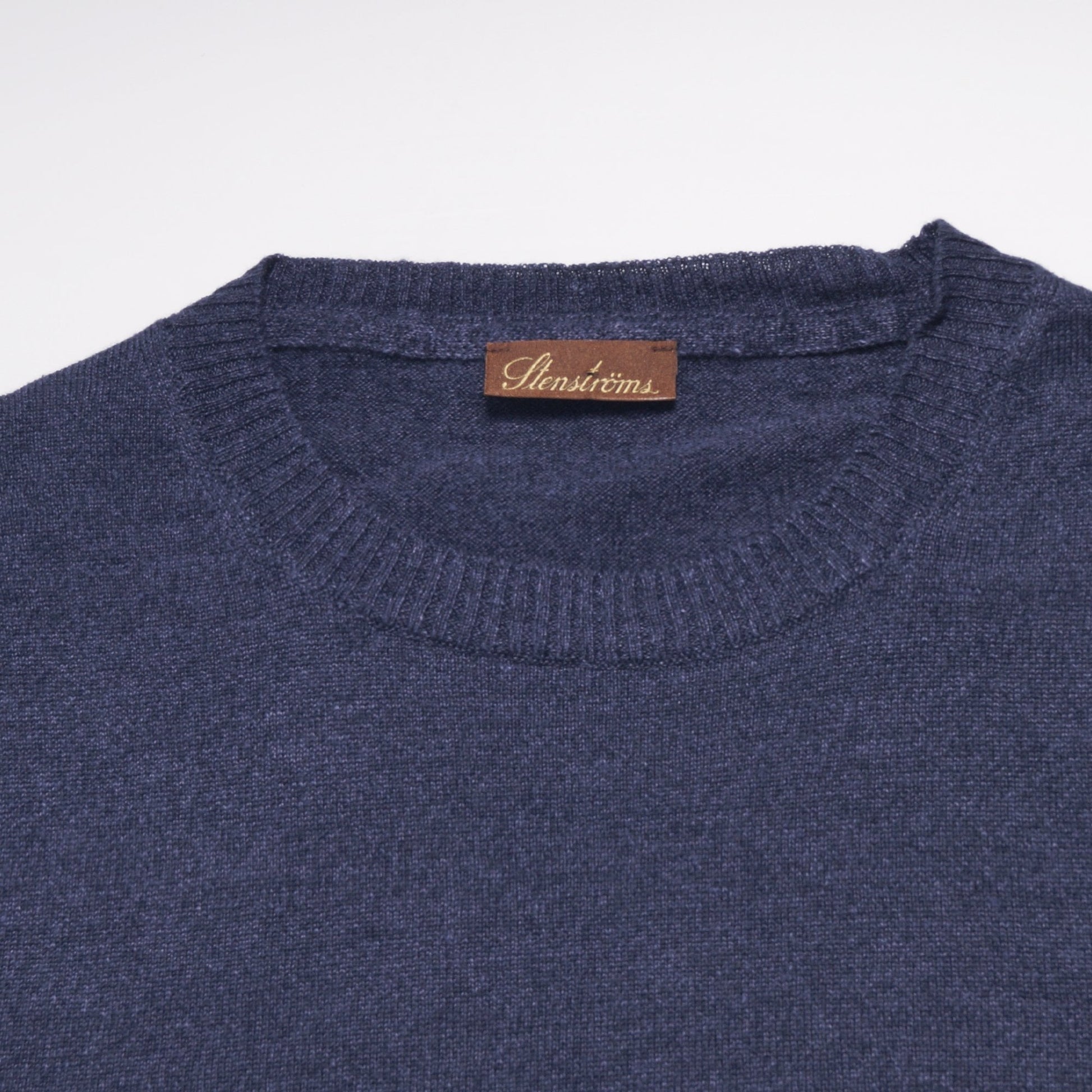 Stenstroms - Merino Linen Crew Neck Pullover - Navy