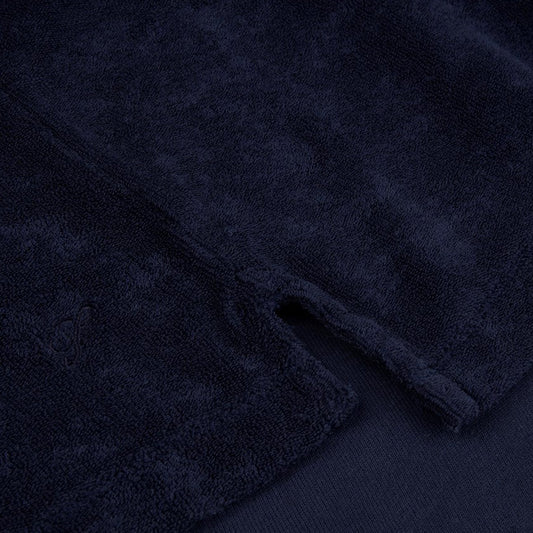 - Towelling Polo Shirt - Navy