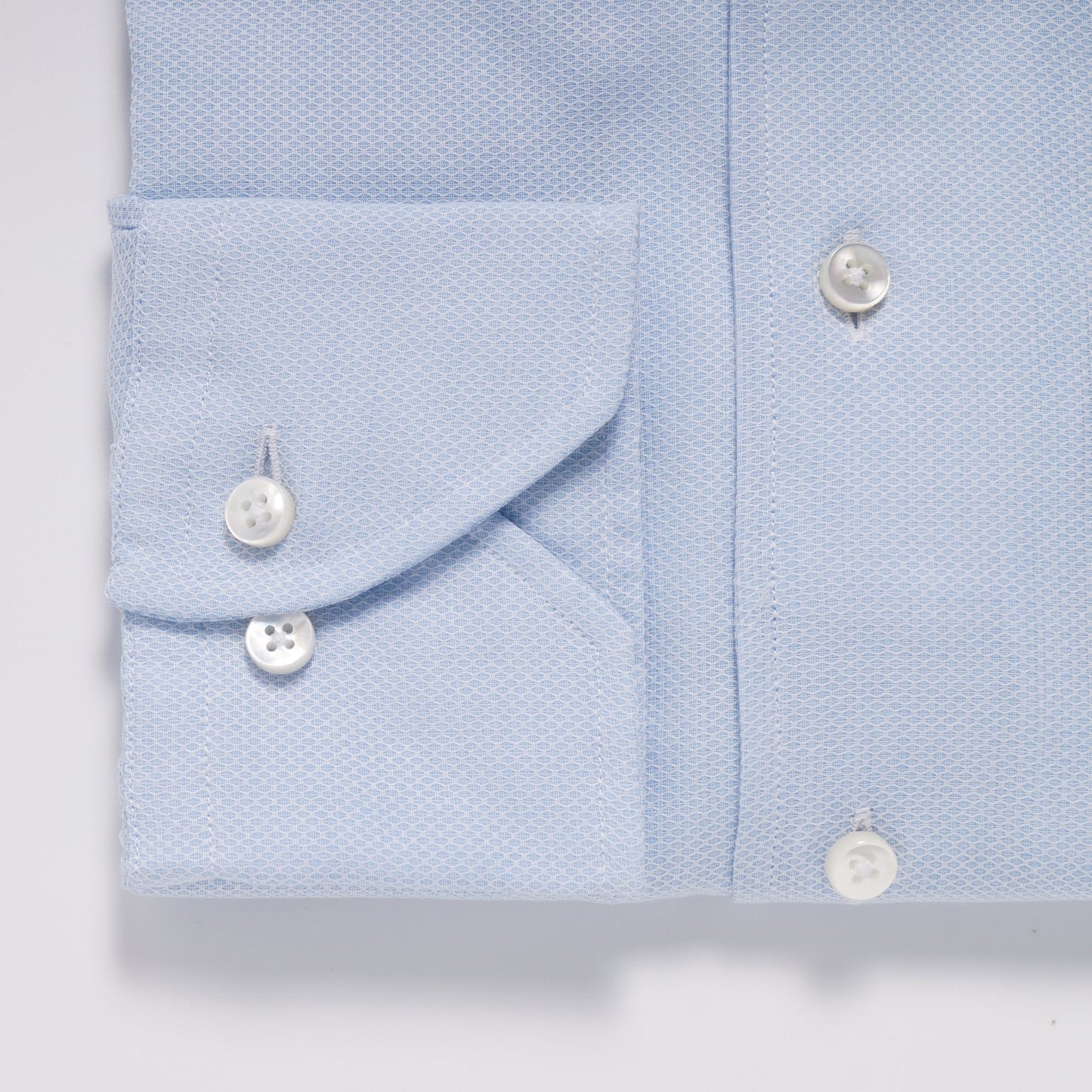 - Slimline Jacquard Shirt - Blue