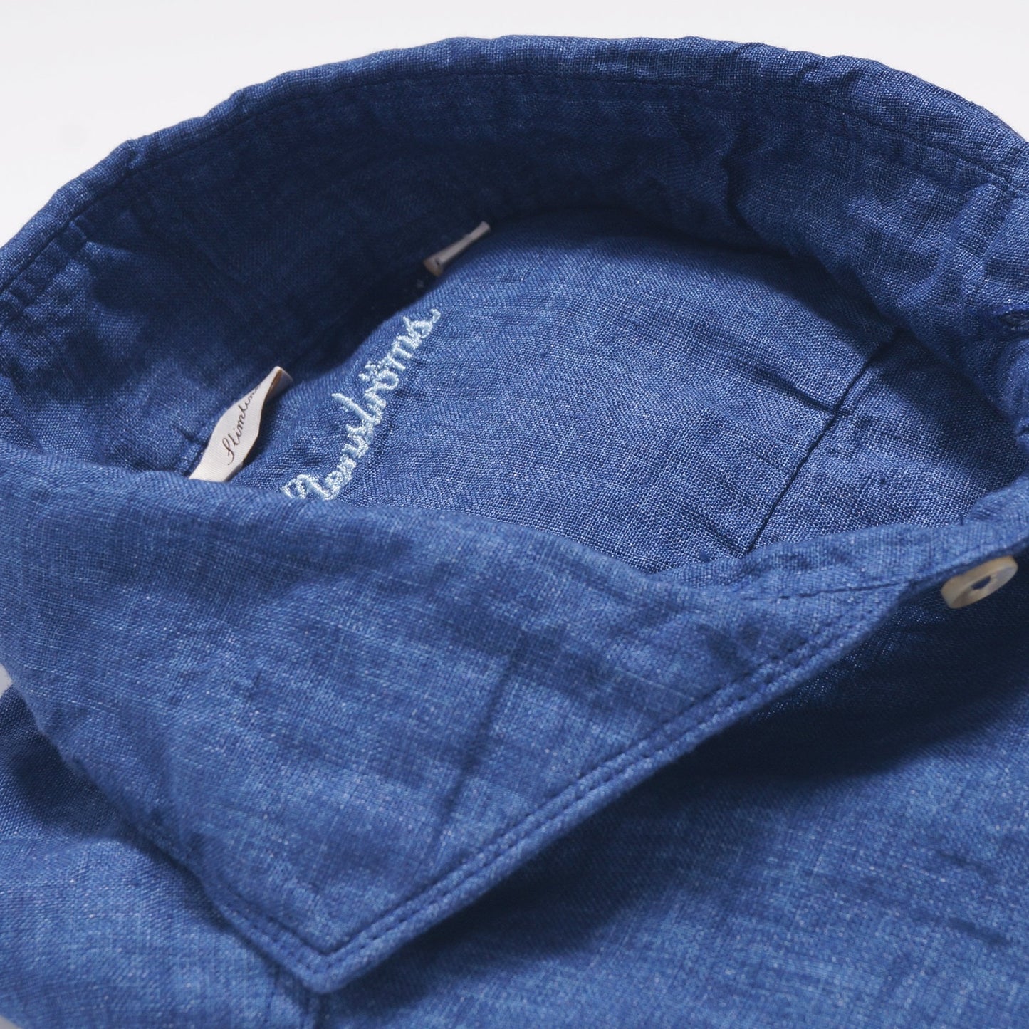 - Slimline Sport Linen Shirt - Navy