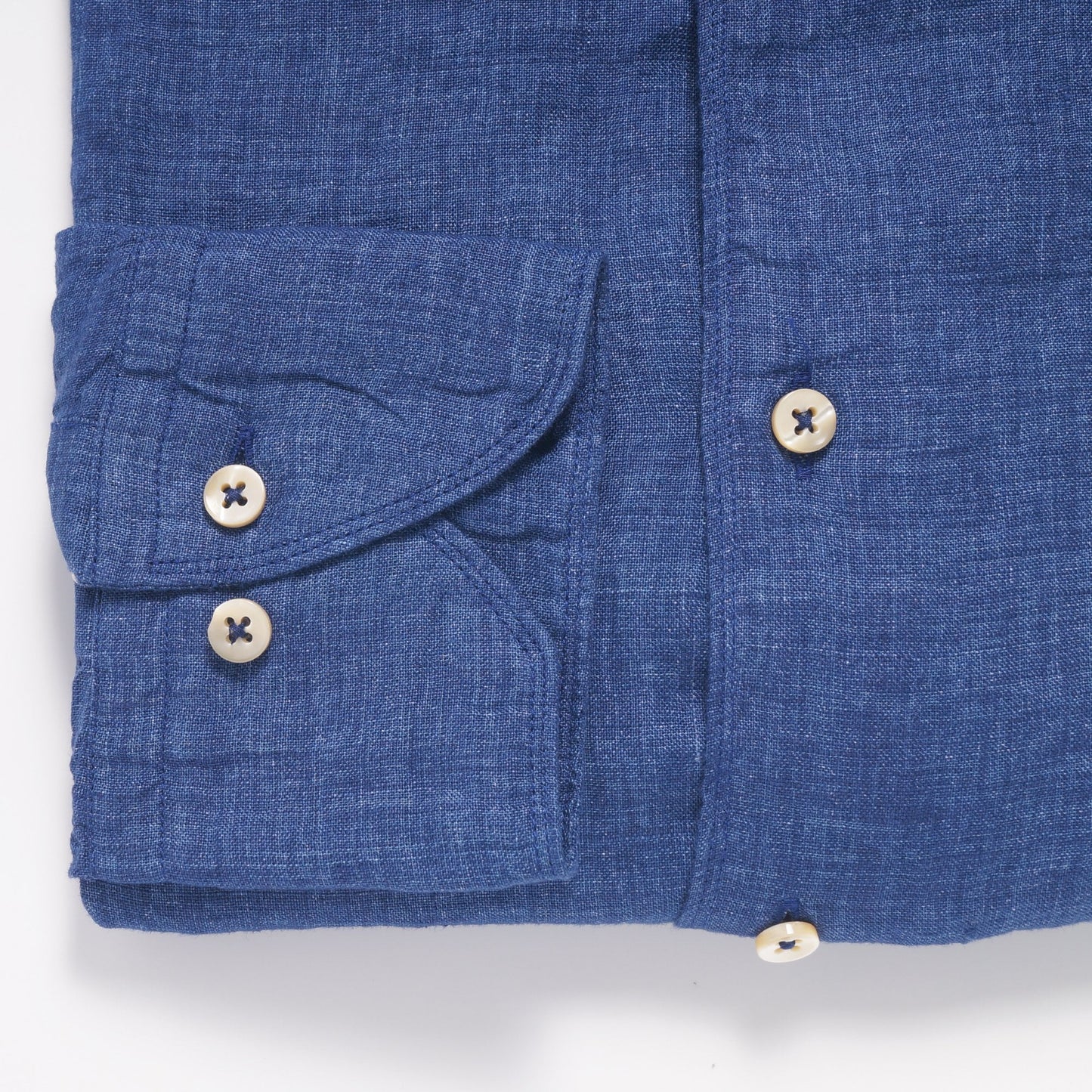 - Slimline Sport Linen Shirt - Navy