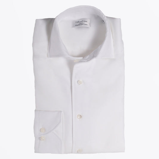 - Slimline Jacquard Shirt - White