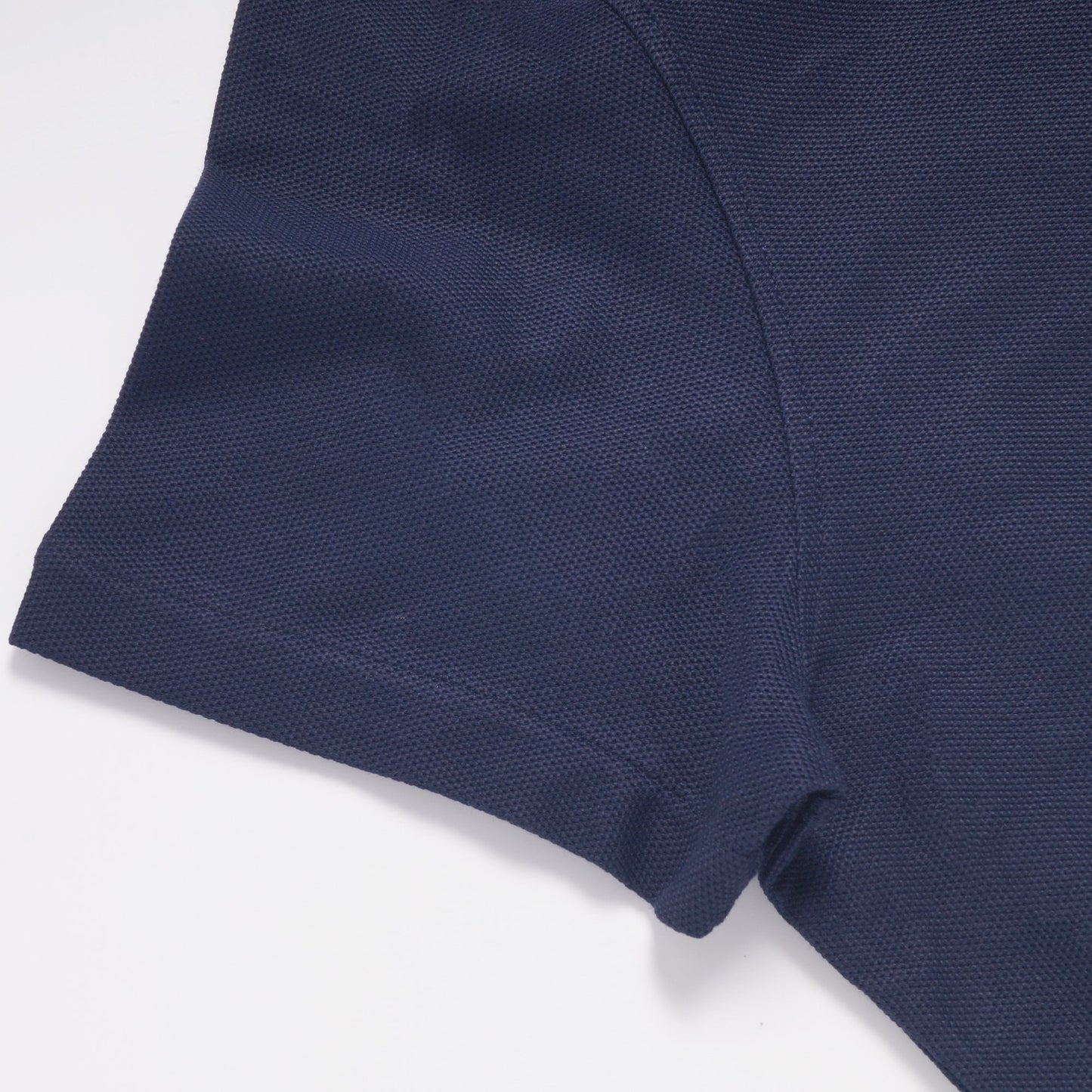- Sporty Mesh Textured Polo Shirt - Navy