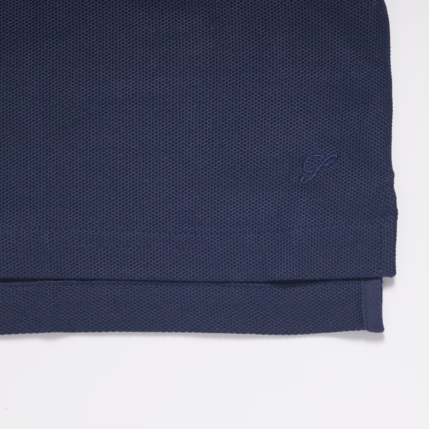 - Sporty Mesh Textured Polo Shirt - Navy
