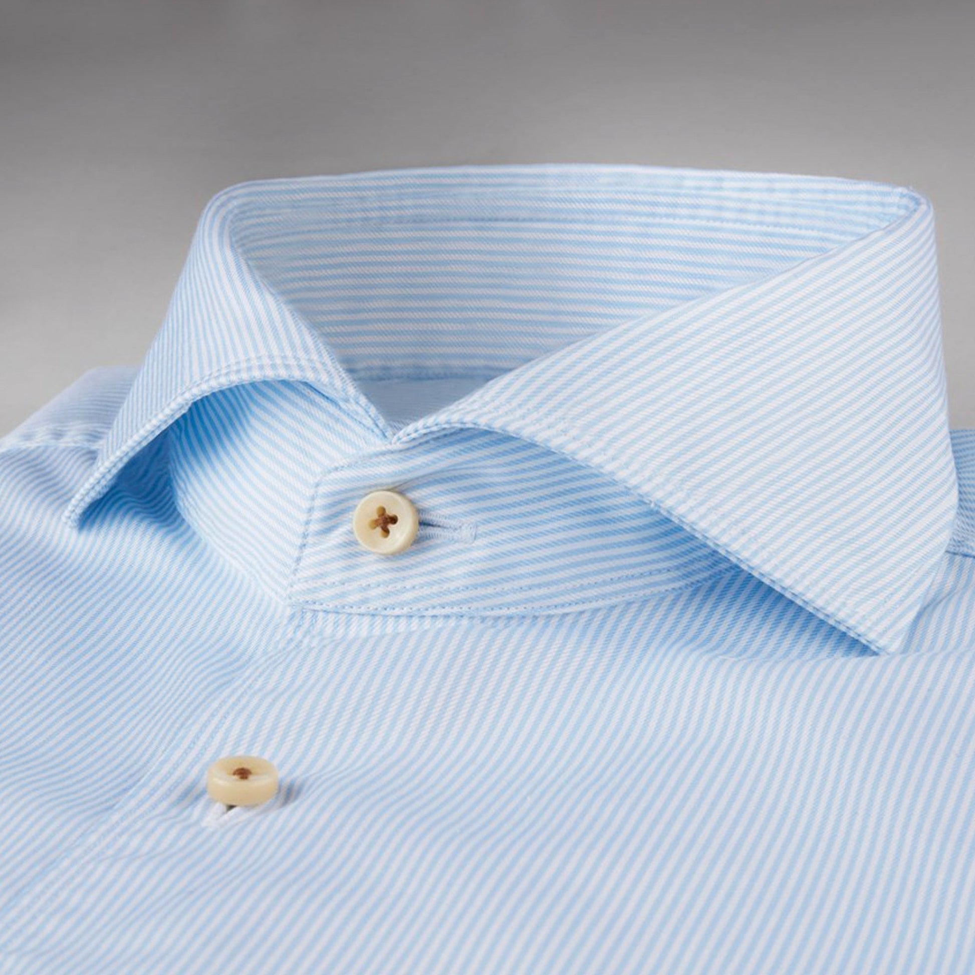 Stenstroms Fitted Body Striped Shirt - Blue