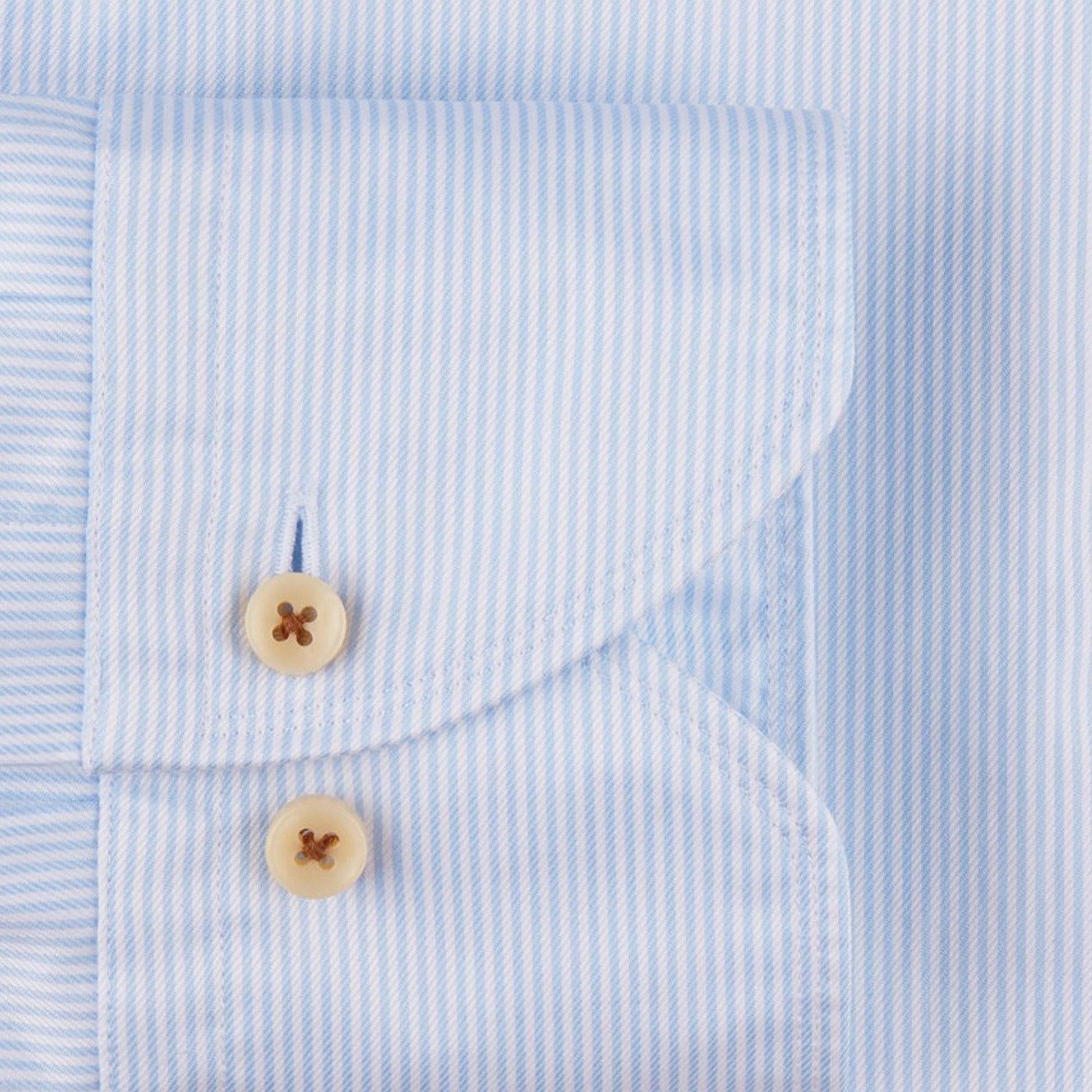 Stenstroms Fitted Body Striped Shirt - Blue