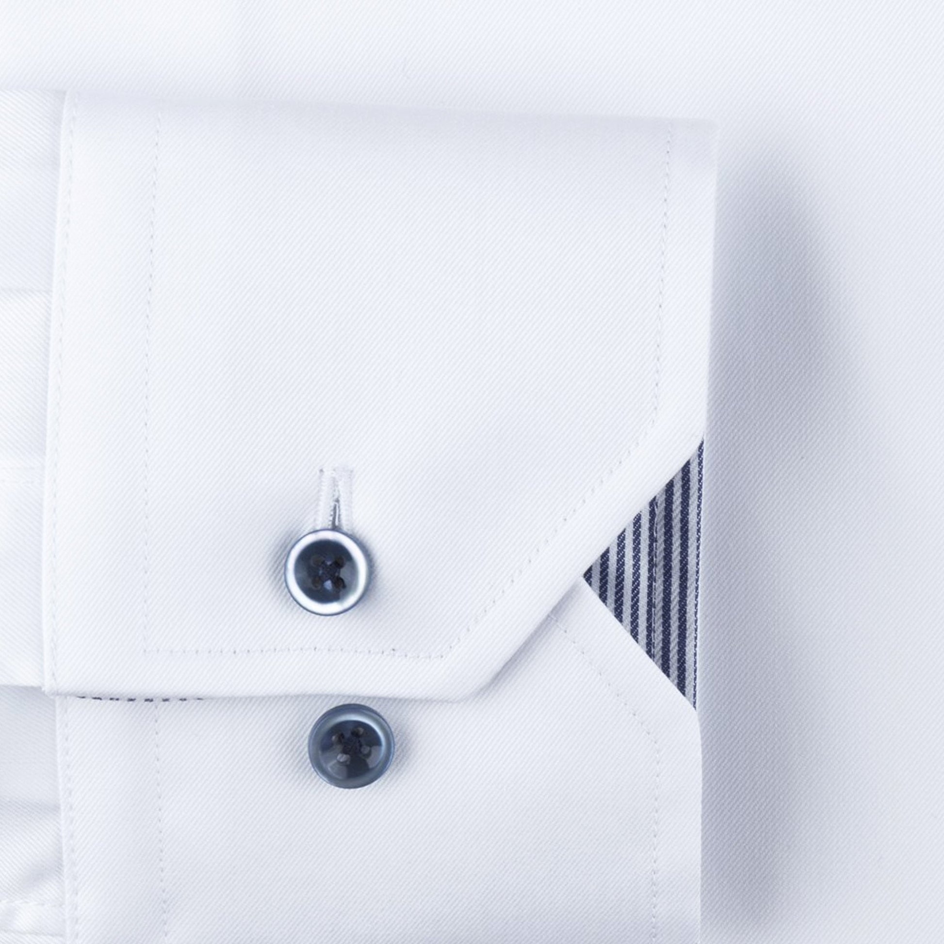 Stenstroms Fitted Stripe Inlay Shirt - White