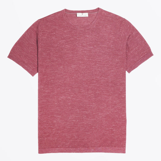 - Premium Knit Crew Neck T-Shirt - Mauve