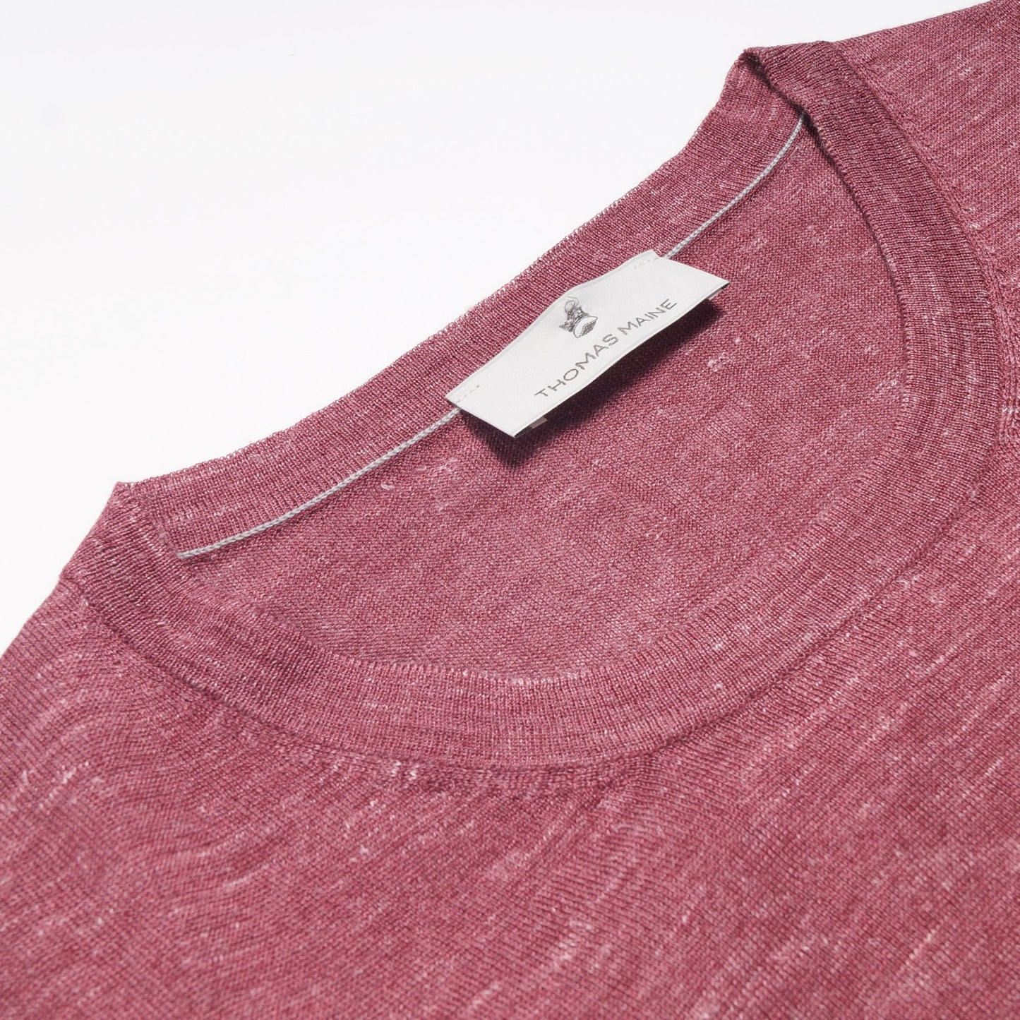 - Premium Knit Crew Neck T-Shirt - Mauve